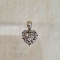 9ct White Gold  0.20ct Diamond HeartPendant