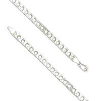 Sterling Silver Bracelet 21cm/8.25in gents square curb