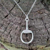 Sterling Silver Necklace 43cm/17in Single Snaffle