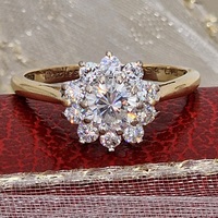 Pre-owned 18ct Gold 0.94ct Diamond flower ring (SOLD)