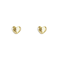 9ct Gold Earring Heart with fold stud