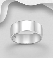 Sterling Silver 7mm Plain Band Ring,