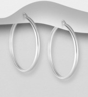 Sterling Silver 49mm Hoop Earrings