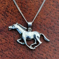 Sterling Silver Galloping Horse ( Pendant ONLY)