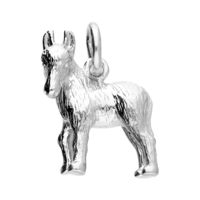 Sterling Silver Pendant Cute donkey