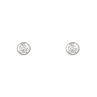 9ct  White Gold 2mm Cubic Zirconia Stud Earrings