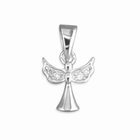 Sterling Silver Pendant PIPPA Small Cubic Zirconia Angel