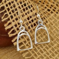 Sterling Silver Stirrup Hook Earrings
