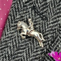 Sterling Silver "Girl Riding Horse" Brooch