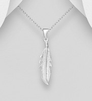 Sterling Silver Feather Pendant 01