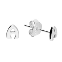 Sterling Silver Earring Small initial A stud