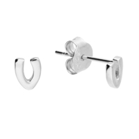 Sterling Silver Earring Small initial V stud