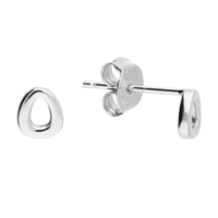 Sterling Silver Earring Small initial O stud