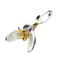 Sterling Silver Pendant 2-tone gold-plated Snowdrop