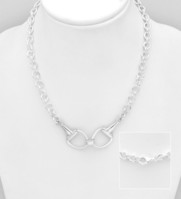 Sterling Silver Horse Snaffle Necklace