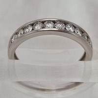 Pre-Owned 9ct White Gold 0.50ct Diamond Half Eternity Ring