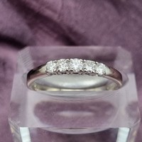 Pre-Owned 18ct White Gold 0.25ct Diamond 5 Stone Half Eternity Ring (SOLD)