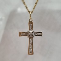 Pre-Owned 9ct Gold Diamond Cross
