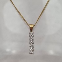 Pre-Owned 9ct Yellow Gold 0.15ct Diamond Pendant with 9ct Gold Chain (SOLD)