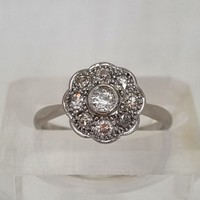 Pre-Owned Platinum & Diamond Flower Cluster Ring0.50ct