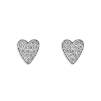 Sterling Silver Earring PIPPA cubic zirconia heart stud
