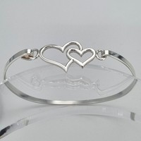 Sterling Silver Heart Bangle 01