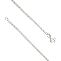 Sterling Silver Chain 41cm/16in light diamond-cut curb