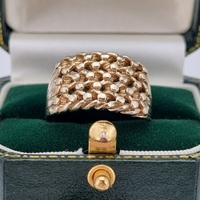 9ct Yellow Gold 5 Row Keeper Ring (SOLD)