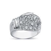 Sterling Silver CZ Set Boxing Glove Ring