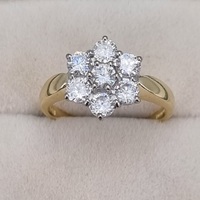 Pre-Owned 18ct Yellow Gold 1.0ct  7 stone Diamond Cluster Ring