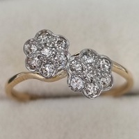 Pre-Owned 18ct Yellow Gold .25ct 14 Stone Diamond “Daisy” Ring