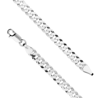 Sterling Silver Chain 20in Flat curb