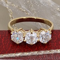 Pre-owned 18ct Gold 1.5ct Diamond Trilogy Ring (SOLD)