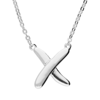 Sterling Silver Necklace 16"-18" Extender Plain Kiss