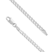 Sterling Silver Chain 46cm/18in Flat curb