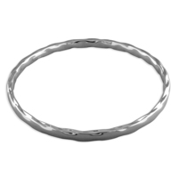 Sterling Silver Bangle Thin Twisted Hollow Slave
