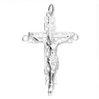 Sterling Silver Cross Large Open Crucifix