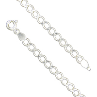 Sterling Silver Bracelet 19cm/7.5in open curb