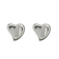 Sterling Silver Earring Small shaped heart stud