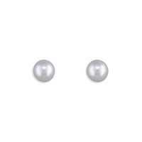 Sterling Silver Earring 8mm simulated pearl stud