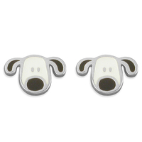 Sterling Silver Earring  PIPPA Patch Dog stud