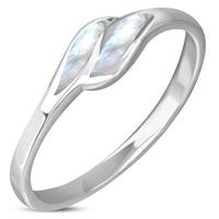 Mother of Pearl Shell Silver Ring