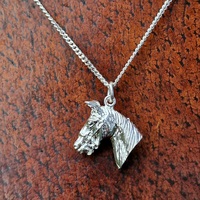 Sterling Silver Large horse head (Pendant ONLY)