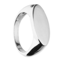 Sterling Silver Ring Narrow oval plain signet