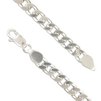 Sterling Silver Chain flat curb 51cm/20in