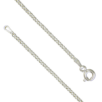 Sterling Silver Chain  41cm/16in mini round belcher