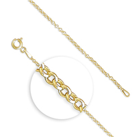 Sterling Silver Chain 46cm/18in gold-plated belcher