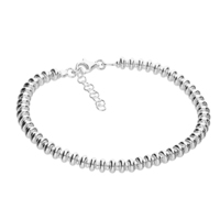 Sterling Silver Bracelet 19cm/7.5" small and large doughnut bead