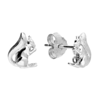Sterling Silver Earring Mini Squirrel Stud