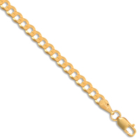 9ct   Yellow Gold Flat Curb 3.6mm Gauge Bracelet